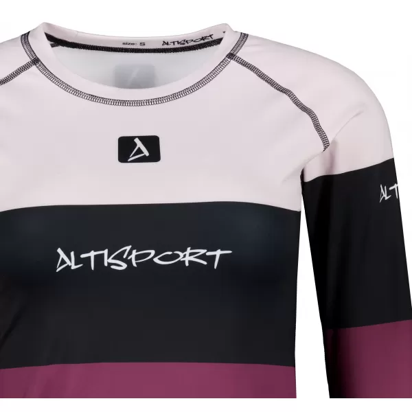  Tricou funcțional pentru femei cu mâneci lungi premium ALTISPORT VOJ/ALW051TER01 BURGUNDIA 