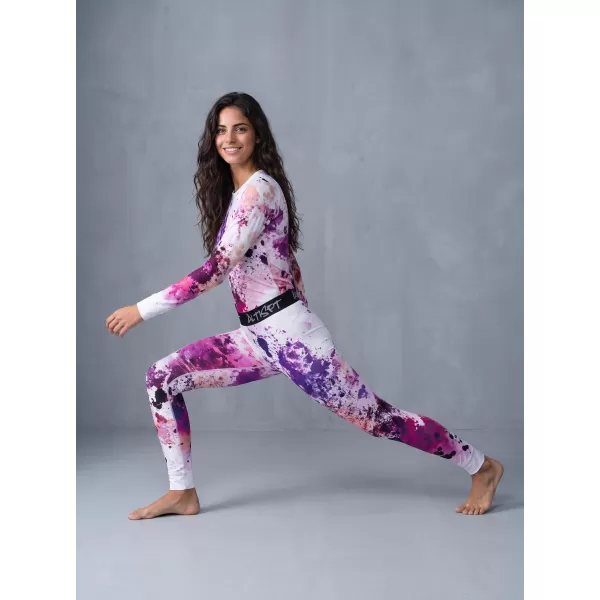  Premium funcțional de pantaloni termi funcționali pentru femei ALTISPORT VOJ/ALW055TER02 PURPURIU-PORTOCALIU 
