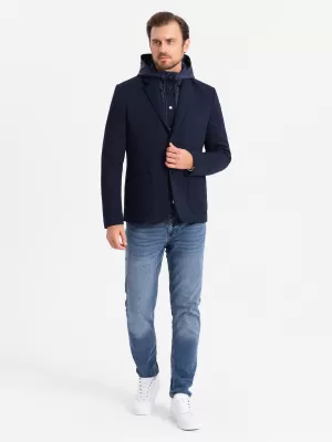 Sacou OMBRE OM-BLZB-0133 ALBASTRU MARIN