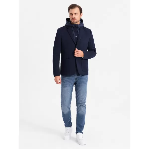  Sacou OMBRE OM-BLZB-0133 ALBASTRU MARIN 