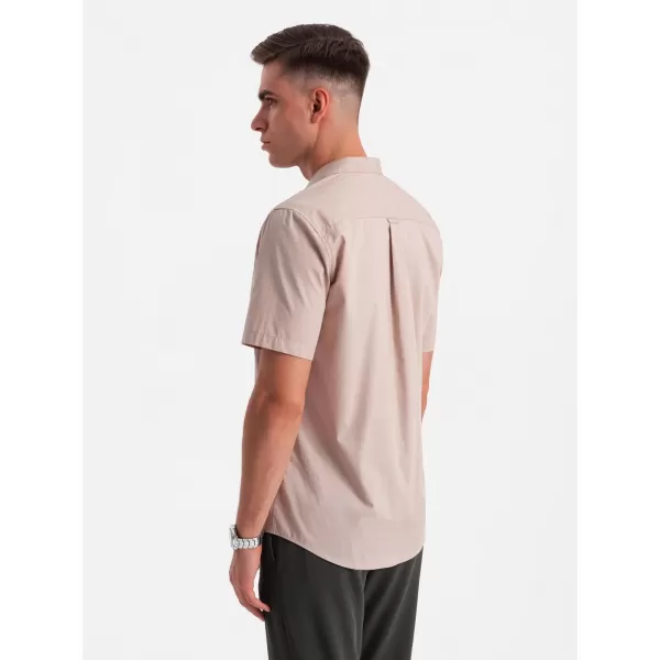  Cămaşă OMBRE OM-SHSS-0168 MARO DESCHIS 