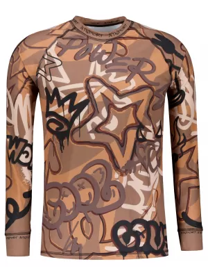 Tricou funcțional pentru bărbați cu mânecă lungă premium ALTISPORT VOJ/ALM054TER01 MARO