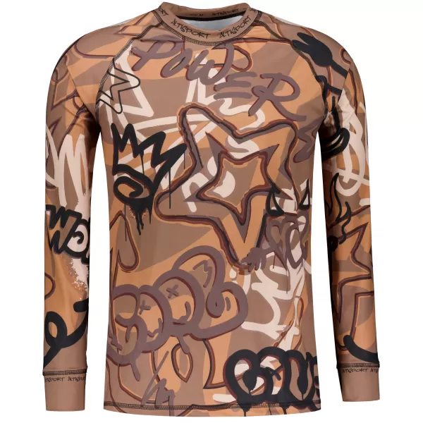  Tricou funcțional pentru bărbați cu mânecă lungă premium ALTISPORT VOJ/ALM054TER01 MARO 