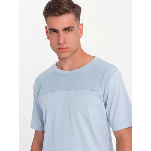  Cămaşă OMBRE OM-TSCT-0171 ALBASTRU DESCHIS 