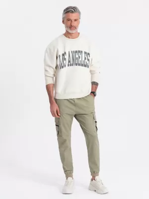 Pantaloni OMBRE OM-PAJO-0125 KAKI