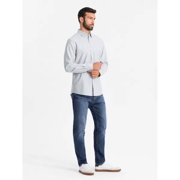  Cămaşă OMBRE OM-SHOS-0172 ALBASTRU 