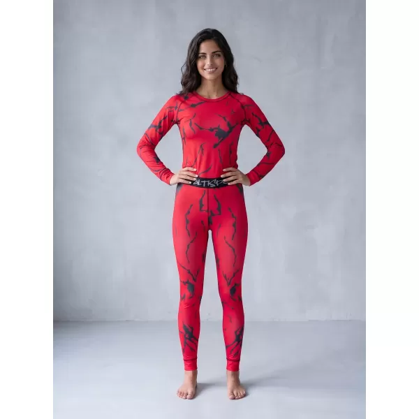  Premium funcțional de pantaloni termi funcționali pentru femei ALTISPORT VOJ/ALW052TER02 ROŞU 