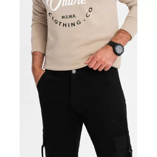  Pantaloni OMBRE OM-PACG-0197 NEGRU 