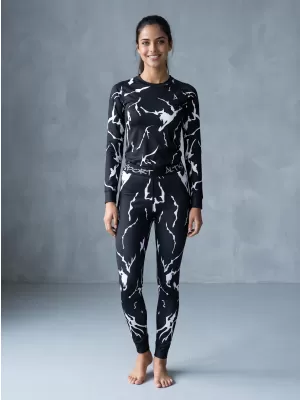 Premium funcțional de pantaloni termi funcționali pentru femei ALTISPORT VOJ/ALW052TER02 NEGRU
