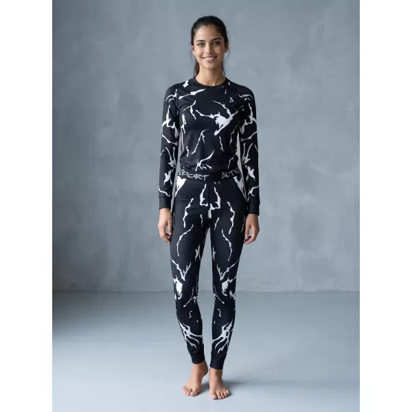  Premium funcțional de pantaloni termi funcționali pentru femei ALTISPORT VOJ/ALW052TER02 NEGRU 