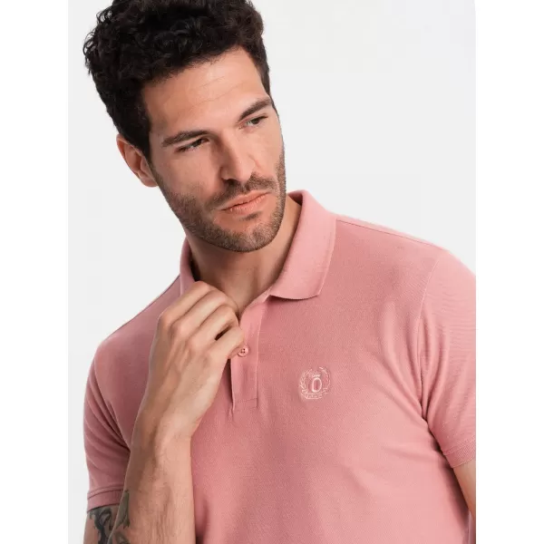  Mens t -thirt cu guler OMBRE OM-POBS-0100 ROZ ÎNCHIS 