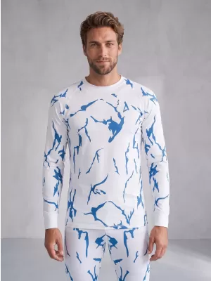 Tricou funcțional pentru bărbați cu mânecă lungă premium ALTISPORT VOJ/ALM052TER01 ALB
