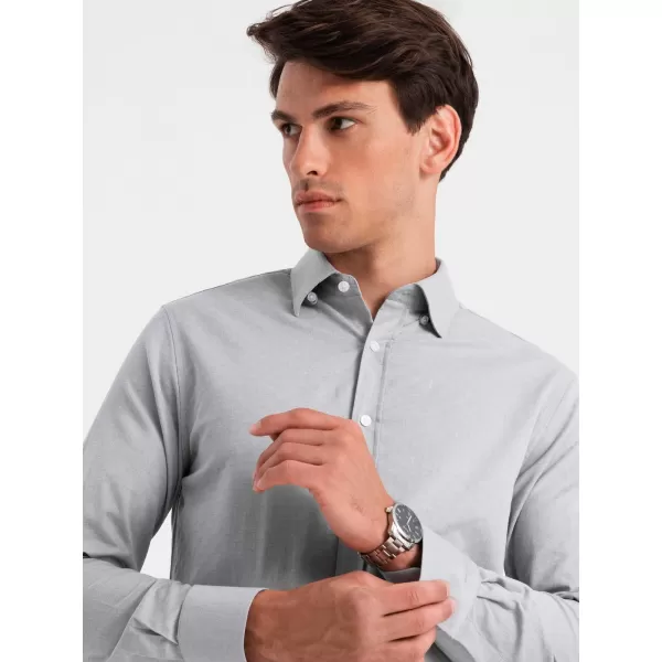  Cămaşă OMBRE OM-SHCS-0175 GRI 