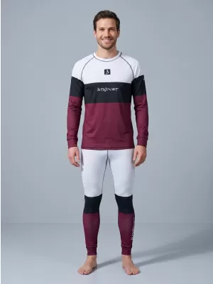 Premium funcțional pentru pantaloni termo funcționali pentru bărbați ALTISPORT VOJ/ALM051TER02 BURGUNDIA