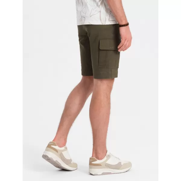  Pantaloni scurţi OMBRE OM-SRCG-0133 MĂSLIN ÎNTUNECAT 