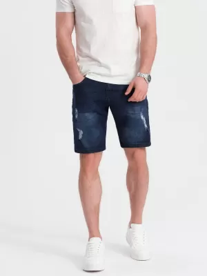 Pantaloni scurţi OMBRE OM-SRDS-0146 ALBASTRU ÎNCHIS