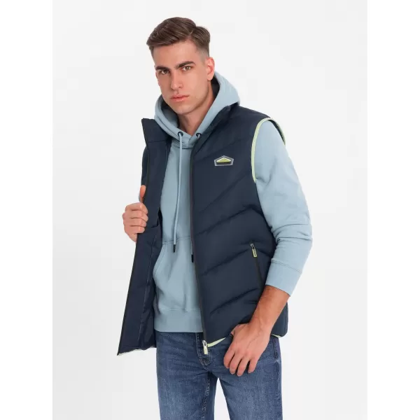  Vestă OMBRE OM-JAVJ-0210 ALBASTRU MARIN 