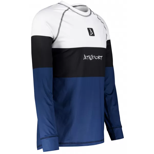  Tricou funcțional pentru bărbați cu mânecă lungă premium ALTISPORT VOJ/ALM051TER01 ALB -BLUE 
