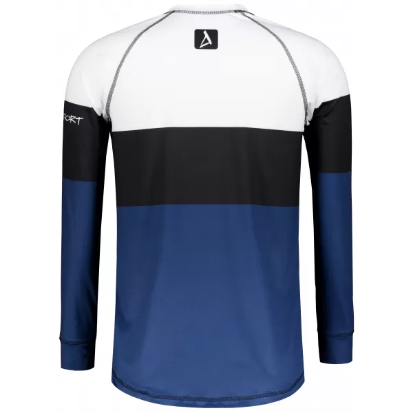  Tricou funcțional pentru bărbați cu mânecă lungă premium ALTISPORT VOJ/ALM051TER01 ALB -BLUE 