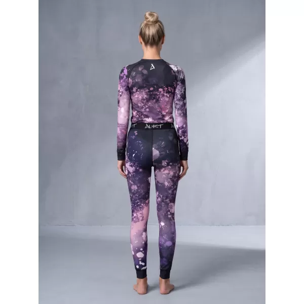  Premium funcțional de pantaloni termi funcționali pentru femei ALTISPORT VOJ/ALW055TER02 NEGRU -VIOLET 