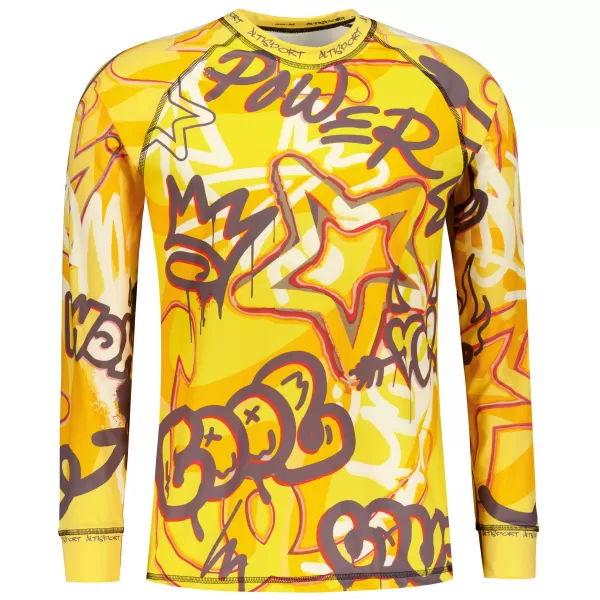  Tricou funcțional pentru bărbați cu mânecă lungă premium ALTISPORT VOJ/ALM054TER01 CHIHLIMBAR 