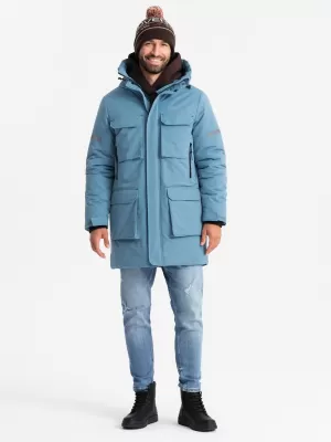 Sacou OMBRE OM-JALJ-0169 ALBASTRU