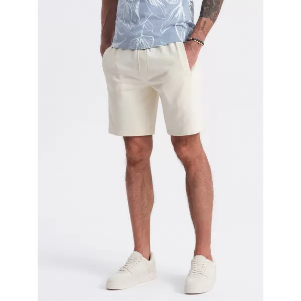  Pantaloni scurţi OMBRE OM-SRBS-0139 CREMĂ 