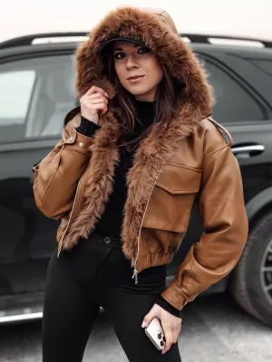 Geacă pentru doamne DSTREET SOFTREBEL TY4761 CARAMEL