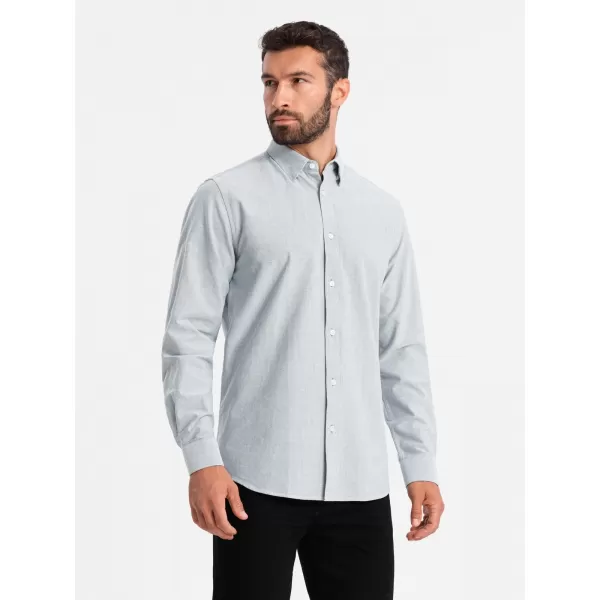  Cămaşă OMBRE OM-SHOS-0172 GRI DESCHIS 