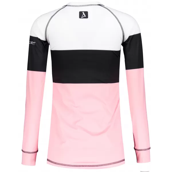  Tricou funcțional pentru femei cu mâneci lungi premium ALTISPORT VOJ/ALW051TER01 ALB -PINK 