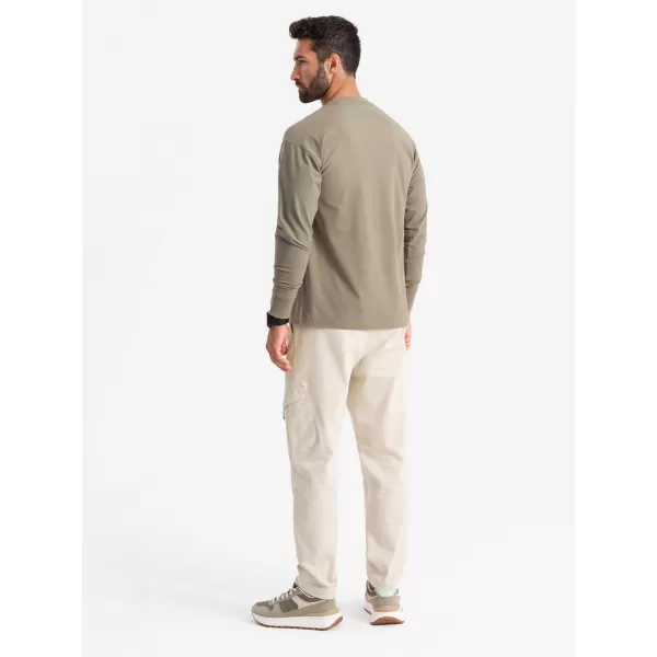  Pantaloni OMBRE OM-PAJO-0199 CREMĂ 