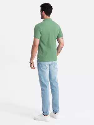 Mens t -thirt cu guler OMBRE OM-POBS-0100 VERDE