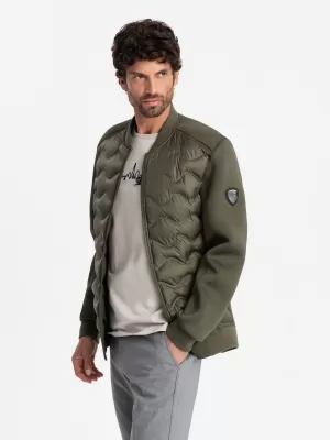Sacou OMBRE OM-JALP-0141 VERDE MĂSLIN ÎNCHIS