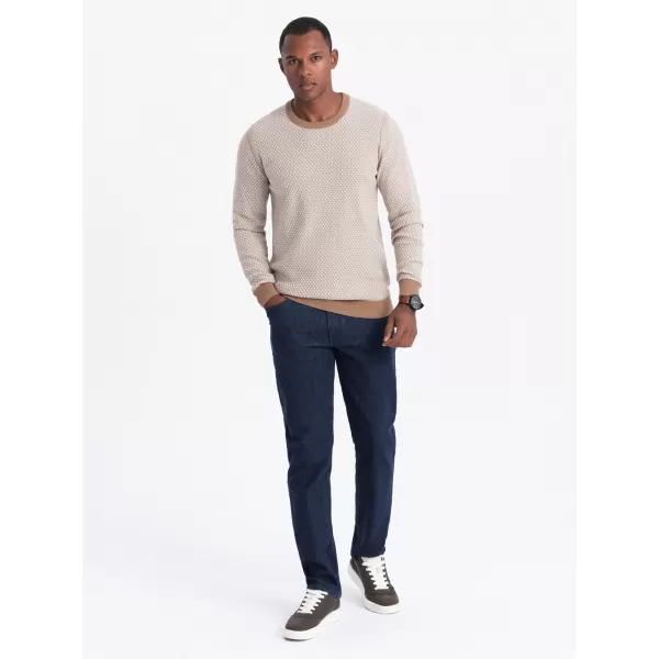  Pulover pentru bărbați OMBRE OM-SWSW-0111 MARO DESCHIS 