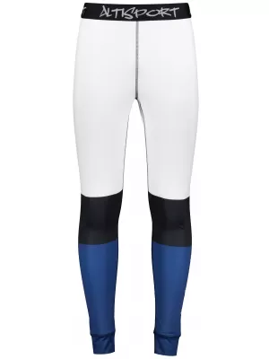 Premium funcțional pentru pantaloni termo funcționali pentru bărbați ALTISPORT VOJ/ALM051TER02 ALB -BLUE