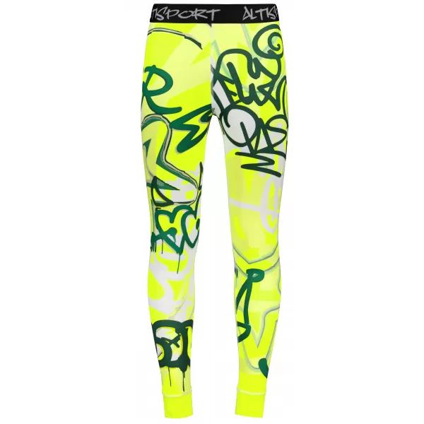  Premium funcțional pentru pantaloni termo funcționali pentru bărbați ALTISPORT VOJ/ALM054TER02 FLUO 