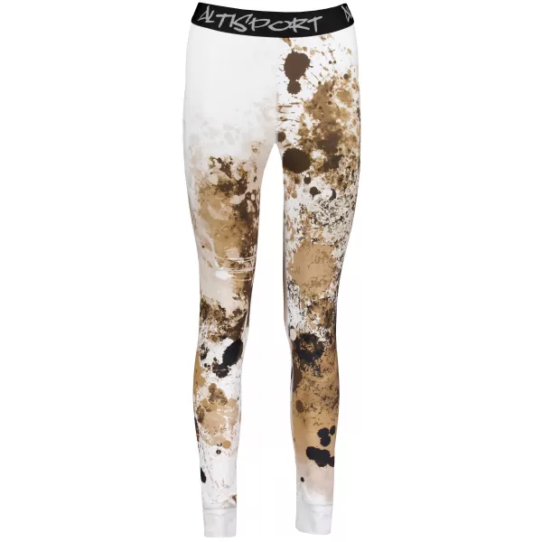 Premium funcțional de pantaloni termi funcționali pentru femei ALTISPORT VOJ/ALW055TER02 ALB -BROWN 