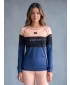Tricou funcțional pentru femei cu mâneci lungi premium ALTISPORT VOJ/ALW051TER01 PORTOCALIU/ALBASTRU
