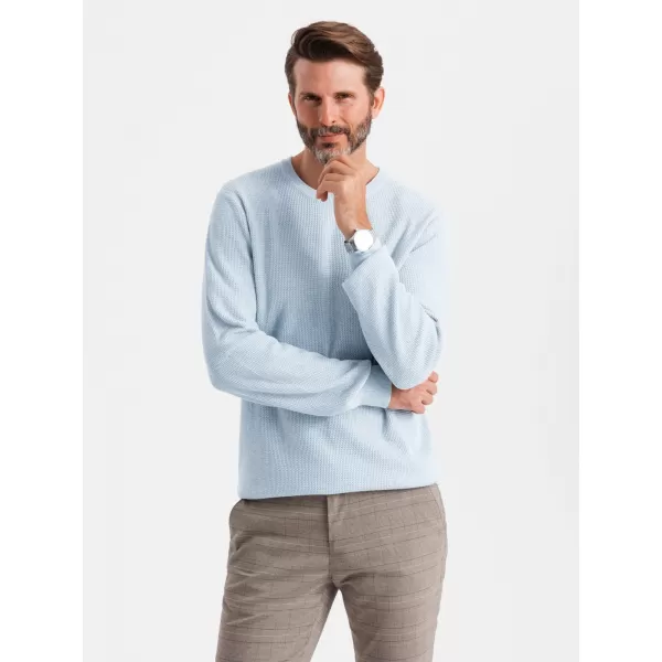  Pulover pentru bărbați OMBRE OM-SWSW-0142 ALBASTRU 