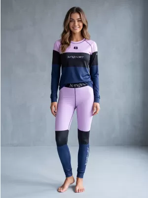 Premium funcțional de pantaloni termi funcționali pentru femei ALTISPORT VOJ/ALW051TER02 VIOLET/ALBASTRU