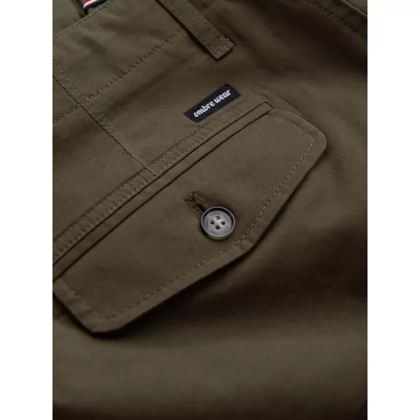  Pantaloni scurţi OMBRE OM-SRCG-0133 MĂSLIN ÎNTUNECAT 
