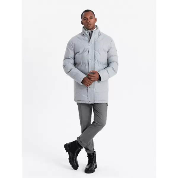  Sacou OMBRE OM-JALJ-0217 MELANGE GRI DESCHIS 