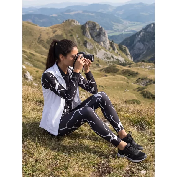  Tricou funcțional pentru femei cu mâneci lungi premium ALTISPORT VOJ/ALW052TER01 NEGRU 