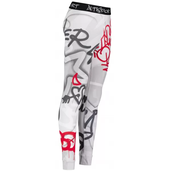  Premium funcțional pentru pantaloni termo funcționali pentru bărbați ALTISPORT VOJ/ALM054TER02 GRI -RED 