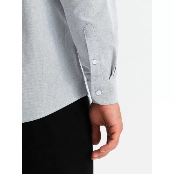  Cămaşă OMBRE OM-SHOS-0172 GRI DESCHIS 