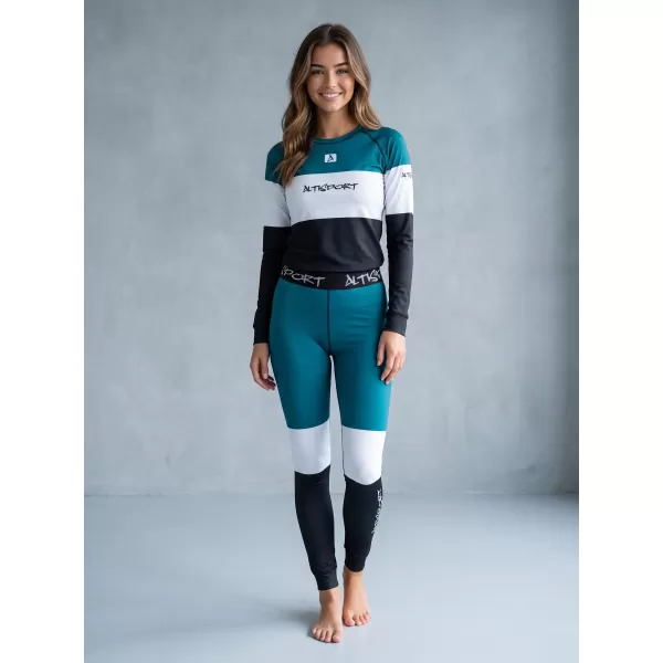  Premium funcțional de pantaloni termi funcționali pentru femei ALTISPORT VOJ/ALW051TER02 KEROSEN/NEGRU 