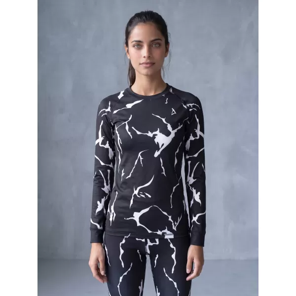  Tricou funcțional pentru femei cu mâneci lungi premium ALTISPORT VOJ/ALW052TER01 NEGRU 