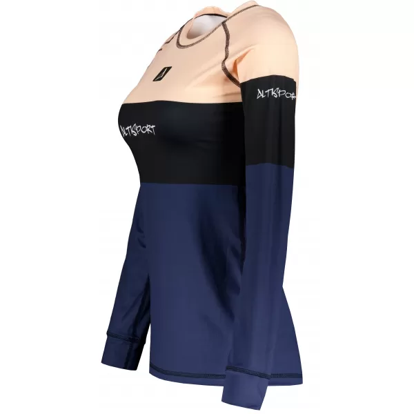  Tricou funcțional pentru femei cu mâneci lungi premium ALTISPORT VOJ/ALW051TER01 PORTOCALIU/ALBASTRU 