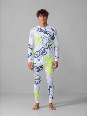 Premium funcțional pentru pantaloni termo funcționali pentru bărbați ALTISPORT VOJ/ALM054TER02 ALBASTRU