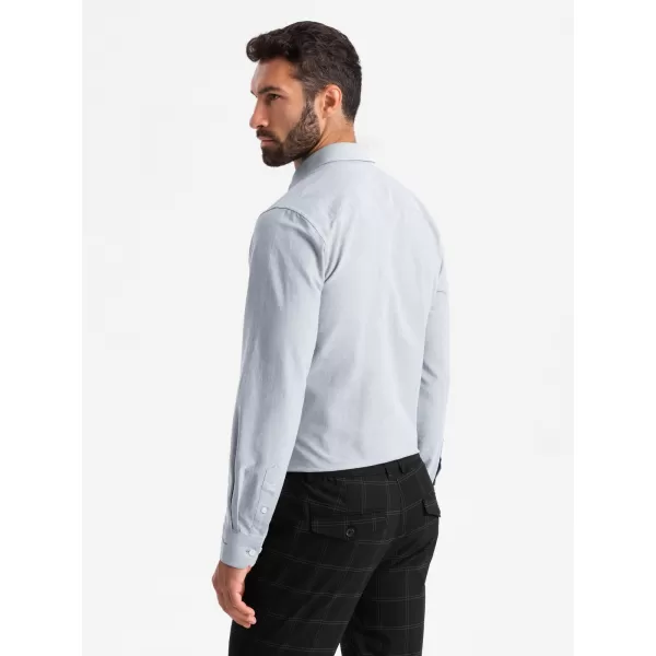  Cămaşă OMBRE OM-SHOS-0173 GRI DESCHIS 